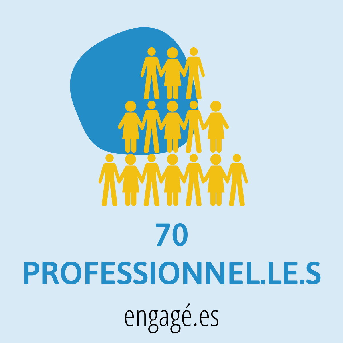 70 professionnel.le.s engagé.es